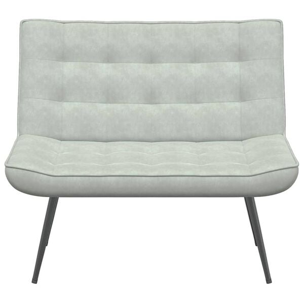 vidaXL Panca Grigio Chiaro 110x74x84 cm in Velluto