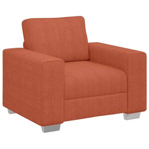 vidaXL Divano Sedia Rosso Arancione 100x77x82 cm Velluto a Coste