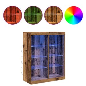 vidaXL Madia LED Legno vecchio 41 x 37 x 100 cm Legno multistrato