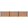 vidaXL Set di Recinzione 3 pz 526 x 105 cm WPC e Alluminio Marrone