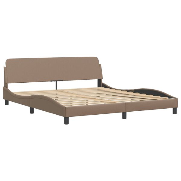 vidaXL Letto Viana con Materasso Cappuccino 180x200cm Similpelle