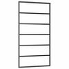 vidaXL Porta Scorrevole con Ferramenta 102x205 cm Vetro ESG Alluminio