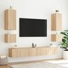vidaXL Mobili TV a Muro 6pz con Luci LED Rovere Sonoma