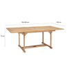 vidaXL Set da Pranzo per Esterni 7 pz 150-200x100x75 cm Teak Massello