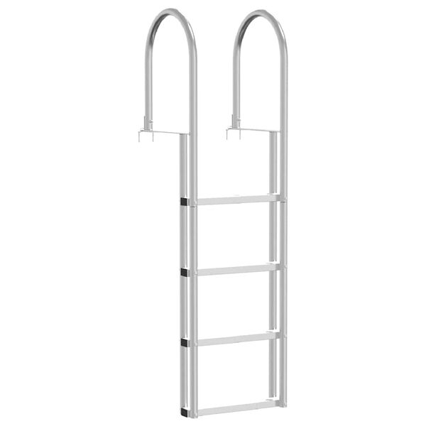 vidaXL Scala da Dock a 4 Gradini Argento 45 &times;11,5 &times;162 cm Alluminio
