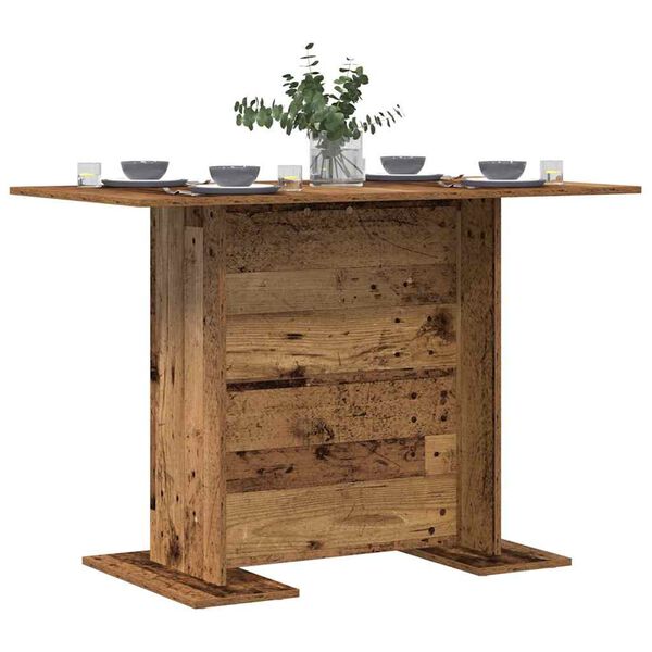 vidaXL Tavolo da pranzo Legno vecchio 110 x 60 x 75 cm