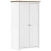 vidaXL Armadio BODO 99x53,5x173 cm Legno Massello Pino Bianco Marrone