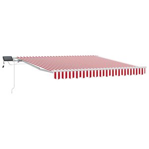 vidaXL Tenda retrattile Rosso e Bianco 300 x 250 cm