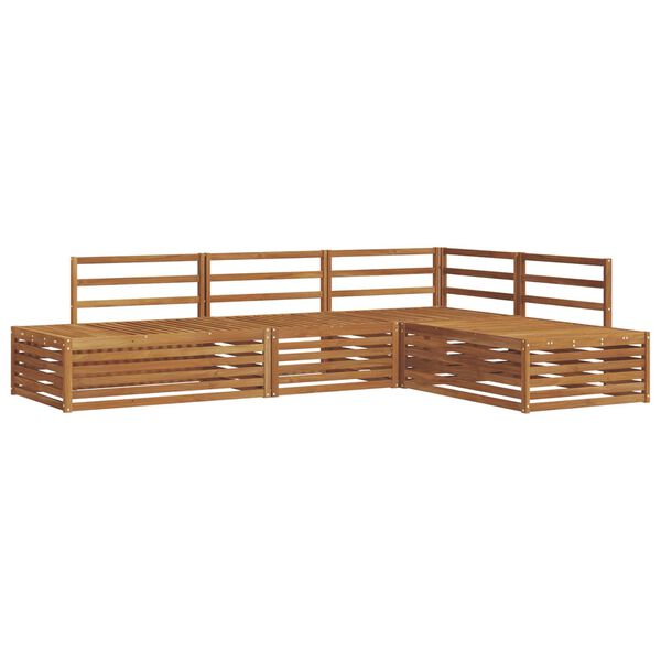 vidaXL Set di divani da esterno 4 Pezzo Naturale