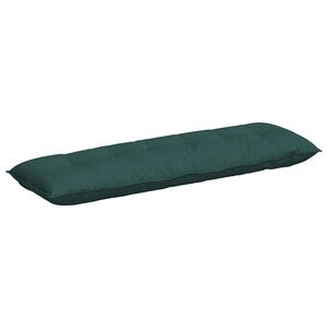 vidaXL Cuscino per Schiena Verde Scuro 160 x 19 x 50 cm Tessuto