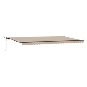 vidaXL Tenda retrattile Beige 600 &times; 350 cm Poliestere