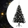 vidaXL Albero di Natale artificiale con luci integrate Nero 150 cm PVC