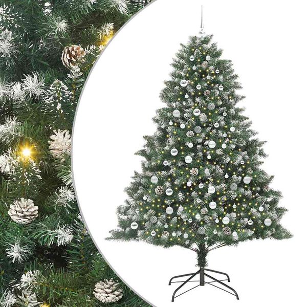vidaXL Albero di Natale artificiale Verde 140 x 140 x 210 cm