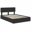 vidaXL Letto con Contenitore Nero 140 x 190 cm Legno multistrato
