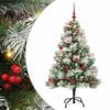 vidaXL Albero di Natale artificiale Verde e bianco 150 cm