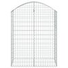 vidaXL Cesto Gabbione ad Arco 100x50x120/140 cm Ferro Zincato