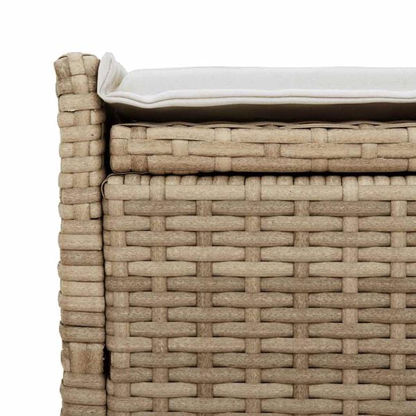 Cassapanca Da Esterno In Polyrattan Grigio 80x51x52 Cm | Con Cuscino | Contenitore Impermeabile | Per Giardino E Terrazzo - Foto 10