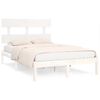 vidaXL Giroletto Bianco in Legno Massello 140x190 cm