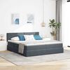 vidaXL Letto con testiera Grigio scuro 200 x 200 cm Velluto
