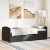 vidaXL Dormeuse con 5 Cassetti senza Materasso Nero 90x200 cm IRUN