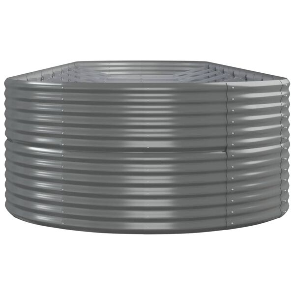 vidaXL Letto Giardino Acciaio Verniciato a Polvere 584x140x68cm Grigio