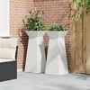 vidaXL Vaso a Pilastro 2 pcs Bianco 40 x 40 x 100 cm