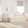 vidaXL Letto con Contenitore Crema 200 x 200 cm Pelle Sintetica