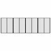 vidaXL Cancello per cani 4 pz Nero 80 x 100 cm Acciaio zincato