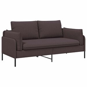 vidaXL Divano a 2 Posti Marrone Scuro 188 x 81 x 89 cm Tessuto