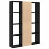 vidaXL Divider per stanze Rovere Nero 100 x 24 x 140 cm
