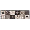 vidaXL Tappeto da Cucina stelle grigie 150 x 45 cm 100% Poliammide