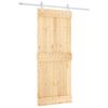 vidaXL Porta scorrevole Naturale e Bianco 85 x 210 cm