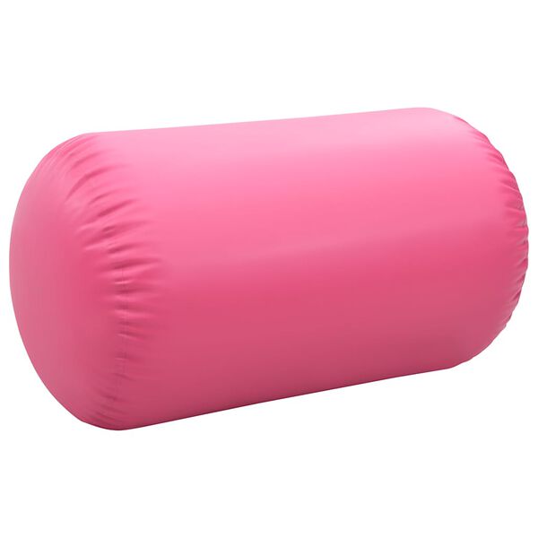 vidaXL Rullo da Ginnastica Gonfiabile con Pompa 100x60 cm in PVC Rosa