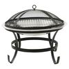 vidaXL Braciere e Barbecue 2in1 e Attizzatoio 56x56x49 cm Acciaio Inox
