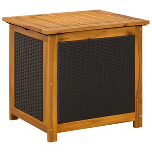 vidaXL Scatola di Stoccaggio per Giardino 185 L 60 x 50 x 56 cm Nero
