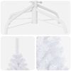 vidaXL Albero di Natale Preilluminato con Palline Bianco 180 cm PVC
