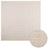 vidaXL Tappeto ZIZUR Crema 200x200 cm Aspetto Iuta Interni ed Esterni