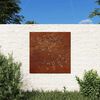 vidaXL Decorazione Muro da Giardino 55x55 cm Sole in Acciaio Corten