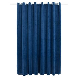 vidaXL Tenda Oscurante Anelli in Metallo Velluto Blu Scuro 290x245 cm