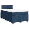 vidaXL Giroletto a Molle con Materasso Blu 120x190 cm in Tessuto