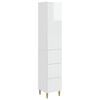 vidaXL Set di armadi 2 pz Bianco Lucido Legno ingegnerizzato