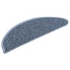 vidaXL Tappeti Autoadesivi per Scale Aspetto Sisal 15pz 56x17x3 cm Blu