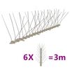 vidaXL Set Dissuasori per Uccelli e Piccioni 6 pz 4 File 3 m