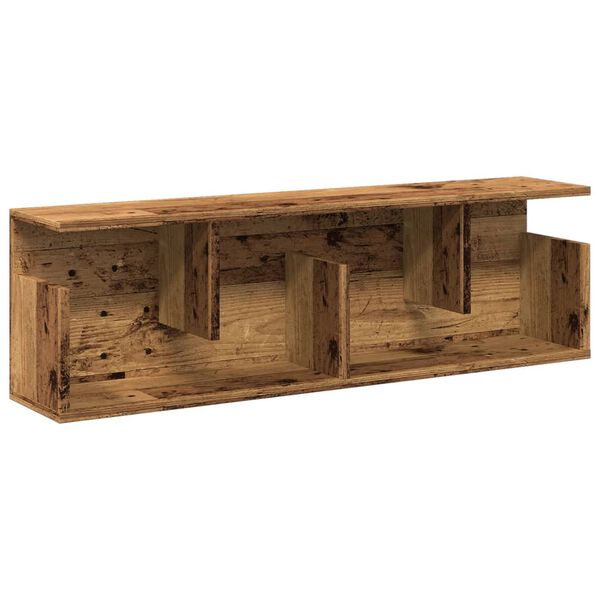vidaXL Mobile a Parete 100x20x30 cm Legno Antico in Legno Multistrato