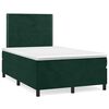 vidaXL Giroletto a Molle con Materasso Verde Scuro 120x200 cm Velluto
