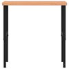 vidaXL Banco Lavoro 100x60x(73-99,5) cm Legno di Faggio Rettangolare