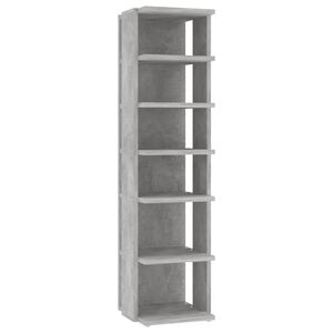 vidaXL Scarpiera Grigio Cemento 27,5x27x102 cm in Legno Multistrato