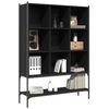 vidaXL Libreria Nera 102x30x141,5 cm in Legno Multistrato