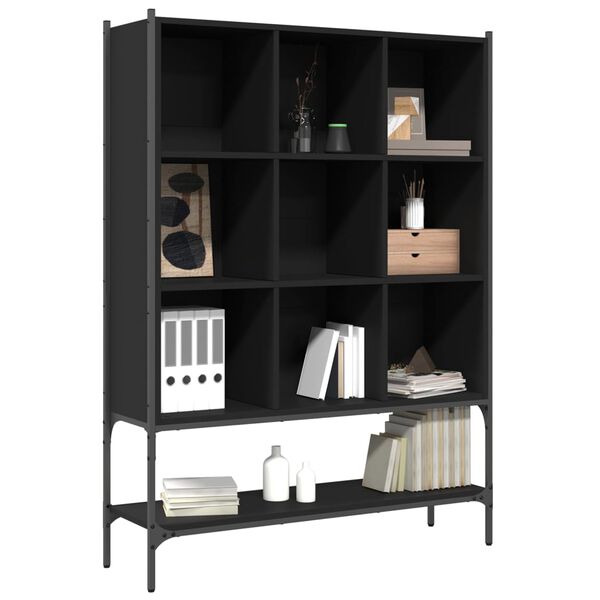 vidaXL Libreria Nera 102x30x141,5 cm in Legno Multistrato
