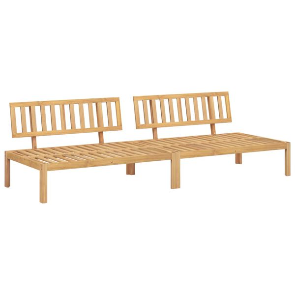 vidaXL Divani Centrali da Giardino Pallet 2pz Legno Massello di Acacia
